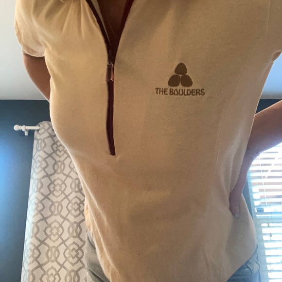 cute half-zip collared tee - Picture 2 of 4